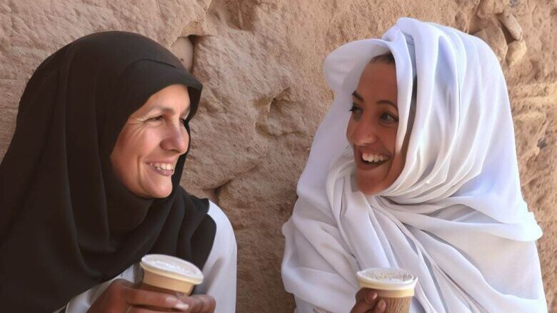 コーヒーを飲むイエメンの女性達